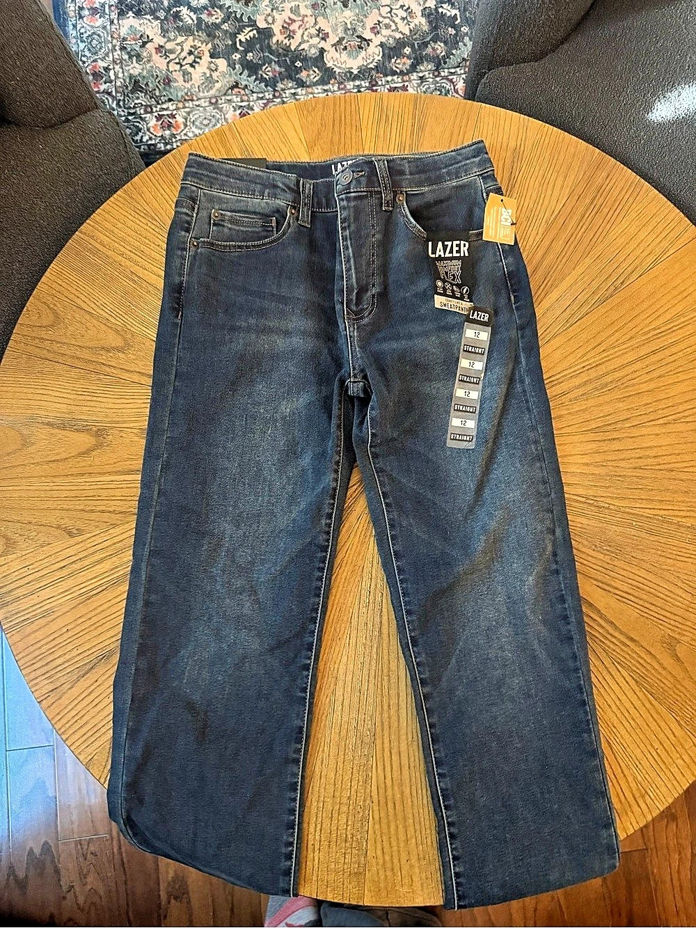 Boys Lazer Straight Maximum Comfort Flex Jeans Blue Waist 12